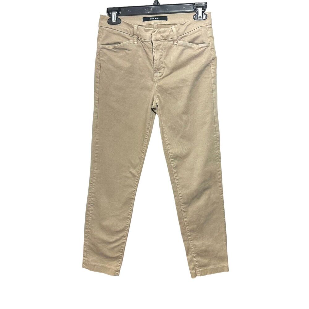 J Brand Women's Sz 26 Kailee Slim Fit Cropped Trouser Pants Tan Made In USA